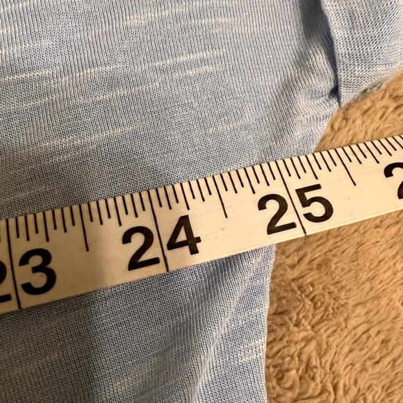 A.n.a. Baby Blue Short Sleeved Blouse Large - Picture 7 of 8